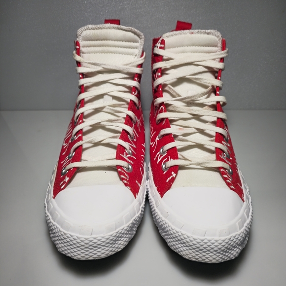 Converse Street UNT1TL3D High Top Red&White Canvas Sneakers 171962C Men's Size12 - Picture 9 of 16